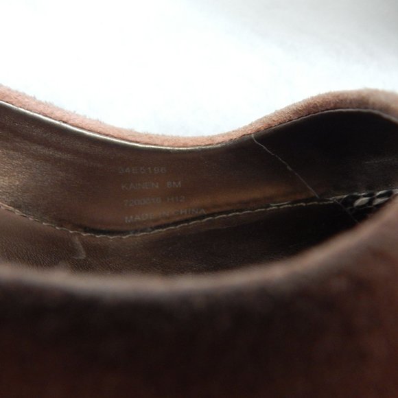 Calvin Klein Womens Pink Peep Toe Faux Suede / Snake Skin Wedge Size 8M - Picture 6 of 8